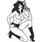 Girl with Gun 01 Decal / Sticker