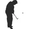 Golfer Golf Decal / Sticker 02