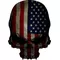 American Flag Skull Decal / Sticker 01