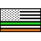 American Irish Flag Decal / Sticker 02