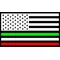 American Italian Flag Decal / Sticker 01