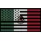 American Mexican Flag Decal / Sticker 02