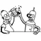 Bender and Homer Simpson Drinking Beer Decal / Sticker 05