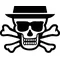 Breaking Bad Heisenberg (Walter White) Skull Decal / Sticker 20