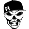 Hostile Skull Decal / Sticker Design 02