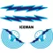 Top Gun Iceman Helmet Decal / Sticker Set 01