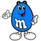 Blue Peanut M&M Decal / Sticker 08