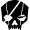 Militia Skull Decal / Sticker 02