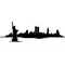 New York Skyline Silhouette Decal / Sticker 01