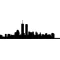 New York Skyline Silhouette Decal / Sticker 03