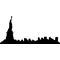 New York Skyline Silhouette Decal / Sticker 05