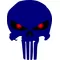 Dark Blue Red Eyed Punisher Decal / Sticker 63