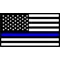 Thin Blue Line American Flag Decal / Sticker 55