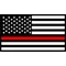 Thin Red Line American Flag Decal / Sticker 58