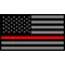 Thin Red Line American Flag Decal / Sticker 59