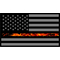 Thin Red Line True Fire American Flag Decal / Sticker 61