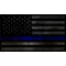 Distressed Thin Blue Line American Flag Decal / Sticker 64