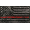 Distressed Thin Red Line American Flag Decal / Sticker 66