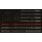 Distressed Thin Red Line American Flag Decal / Sticker 68