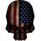 American Flag Skull Decal / Sticker 02