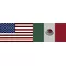 American Mexican Flag Decal / Sticker 03