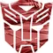 Red Shattered Chrome Autobot 06 Decal / Sticker 1