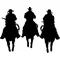 Cowboys Mascot Decal / Sticker on Horses