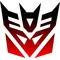 Black fade to Red Decepticon Decal / Sticker