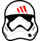 Star Wars Finn Helmet Decal / Sticker 01