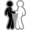 Black Man and White Man Shaking Hands Decal / Sticker 04