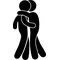 2 People Hugging Decal / Sticker 01