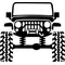 Jeep Outline Decal / Sticker 01