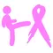 Kicking Breast Cancer's Ass Decal / Sticker 01