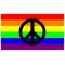 Rainbow LGBT Flag Peace Decal / Sticker 14