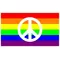Rainbow LGBT Flag Peace Decal / Sticker 15