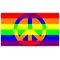 Rainbow LGBT Flag Peace Decal / Sticker 16