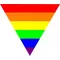 Rainbow LGBT Flag Triangle Decal / Sticker 20