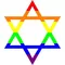 Rainbow LGBT Flag Star of David Decal / Sticker 24