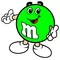 Green M&M Decal / Sticker 07