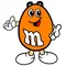 Orange M&M Decal / Sticker 15