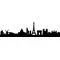 Paris Skyline Silhouette Decal / Sticker 01