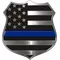 Thin Blue Line Police Badge Decal / Sticker 01