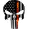 Thin Red Line True Fire American Flag Punisher Decal / Sticker 76