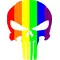 LGBT Flag Punisher Decal / Sticker 80