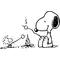 Snoopy and Woodstock Around Campfire Decal / Sticker 01