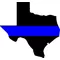 Texas Thin Blue Line Blue Lives Matter Decal / Sticker 06