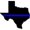 Texas Thin Blue Line Blue Lives Matter Decal / Sticker 07