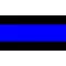 Thin Blue Line 1 1/2 Inch (1.5) Thick Decal / Sticker 06