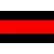 Thin Red Line 1 1/4 Inch (1.25) Thick Decal / Sticker 05