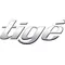 Simulated 3D Chrome Tige Decal / Sticker 11